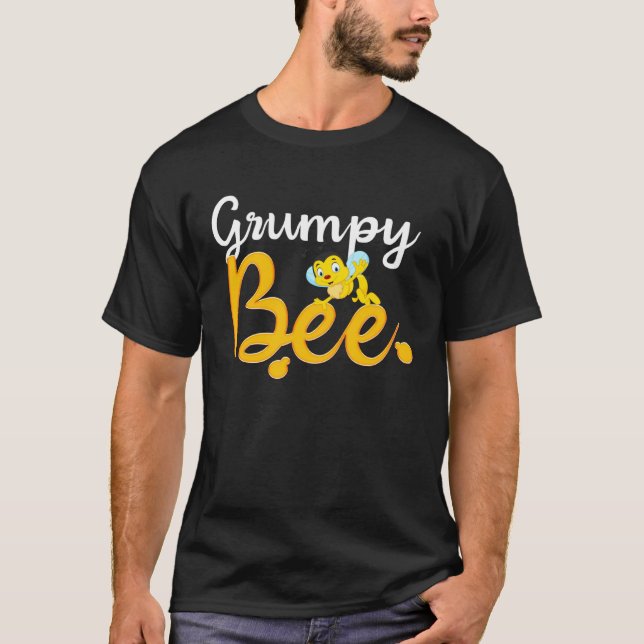 T-shirt Grumpy Bee Matching Family First Bee Day Outfits (Devant)