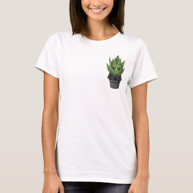 T-shirt Grumpy Biker Snake Plant in Spiked Leather Jacket (Devant)