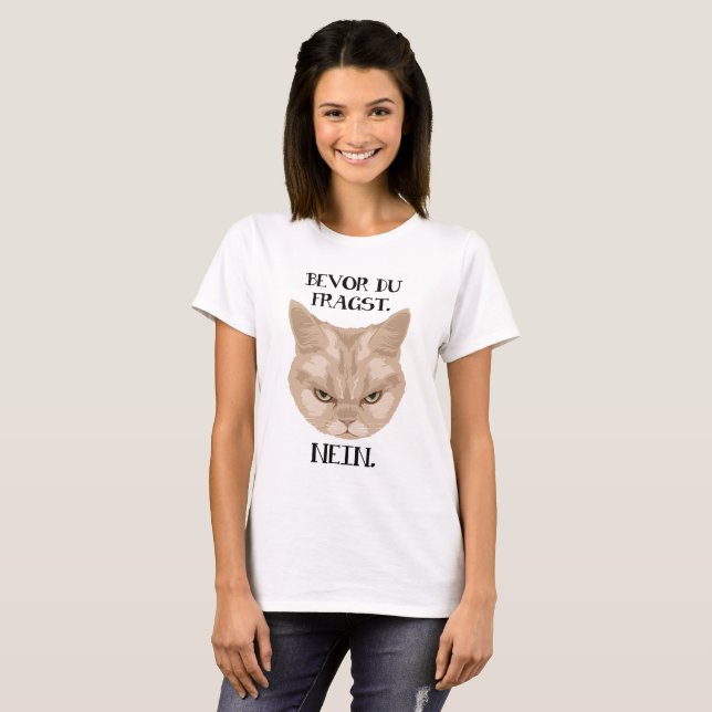 T-shirt Grumpy Cat - avant que tu fragst_Nein - P (Devant entier)