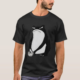 T-shirt Grumpy Frog Drawing Japanese By Matsumoto Hoji