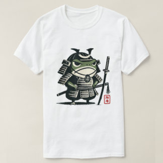 T-shirt Grumpy Frog Samurai Japanese Ink Design