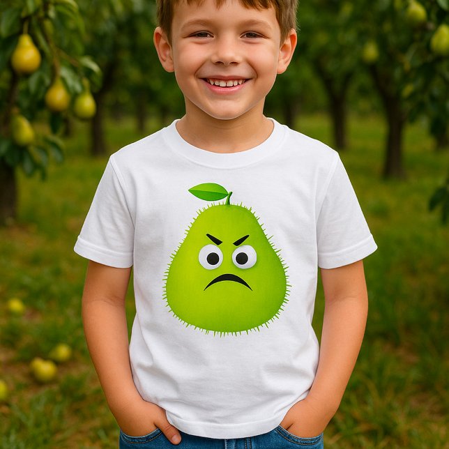 T-shirt Grumpy Fuzzy Pear Visage Fruit drôle Caractère (Créateur téléchargé)
