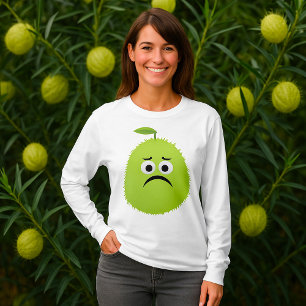 T-shirt Grumpy Fuzzy Pear Visage Fruit drôle Caractère