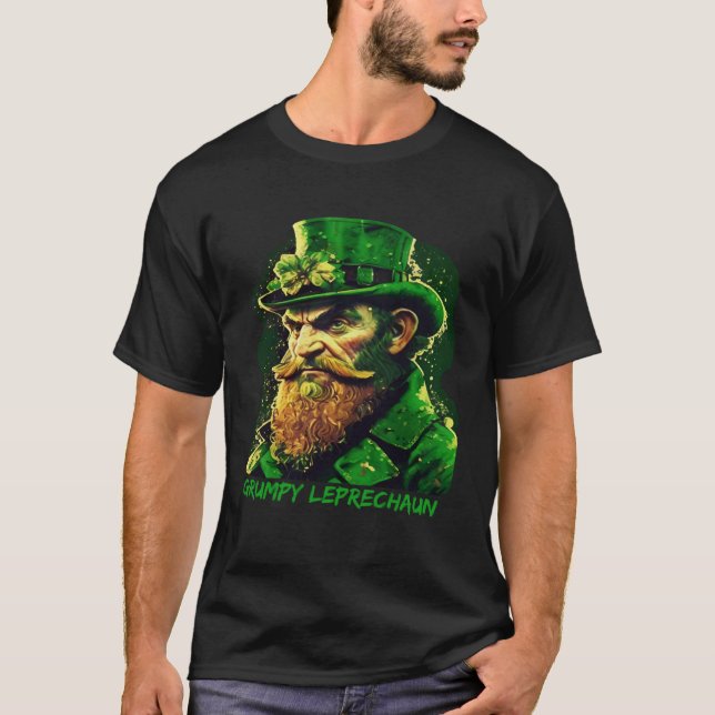 T-shirt Grumpy Leprechaun Kobold St Patricks Day Irish (Devant)