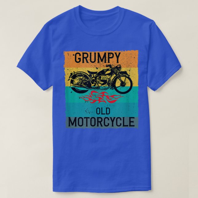 T-shirt Grumpy Old Biker Funny Motorcycle Club Biker Gear  (Design devant)