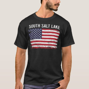 T-shirt Grunge American Flag South Salt Lake