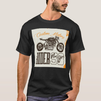 T-shirt Grunge Black Custom Moto Conception