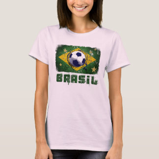 T-shirt Grunge brésil drapeau de football cadeaux