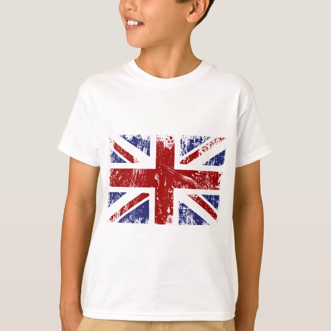 T-shirt Grunge britannique de punk d'Union Jack de drapeau (Devant)