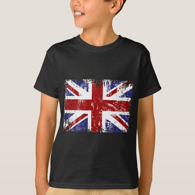 T-shirt Grunge britannique de punk d'Union Jack de drapeau (Devant)