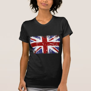 T-shirt Grunge britannique de punk d'Union Jack de drapeau