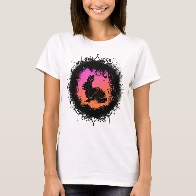 T-shirt Grunge Bunny de Pâques (Devant)