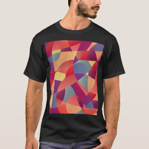 T-shirt Grunge coloré : Arrière - plan des triangles géomé