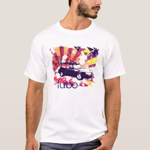 T-shirt grunge convertible de 900 turbo dans le coucher du