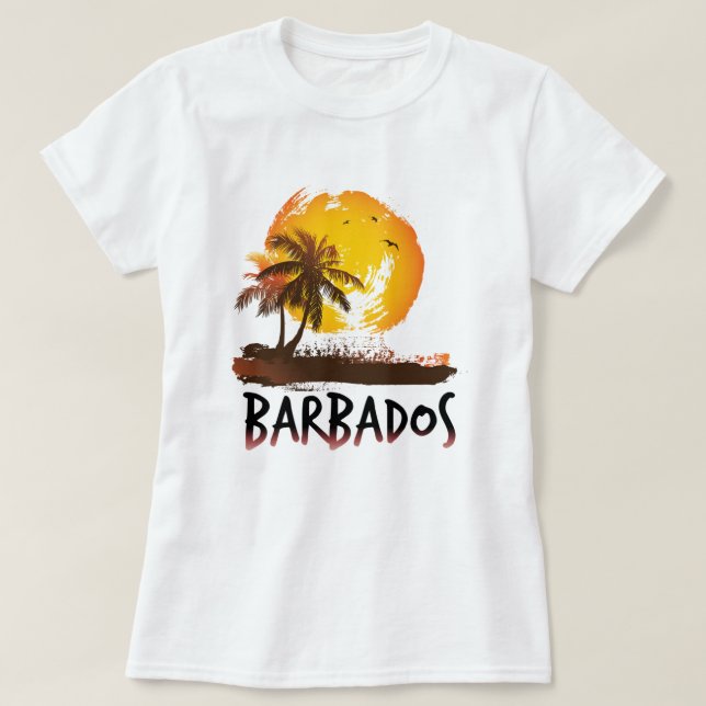 T-shirt Grunge de la Barbade (Design devant)