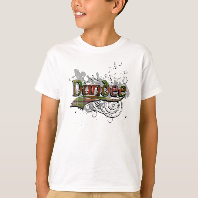 T-shirt Grunge de tartan de Dundee (Devant)
