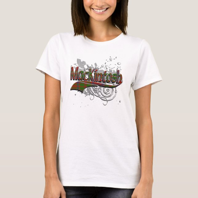 T-shirt Grunge de tartan de Mackintosh (Devant)