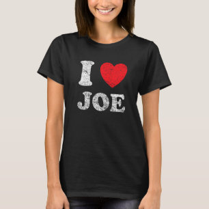 T-shirt Grunge détendu Style épuisé J'aime Joe
