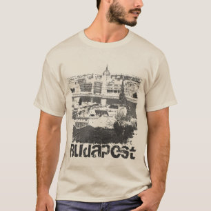 T-shirt Grunge en détresse de Budapest