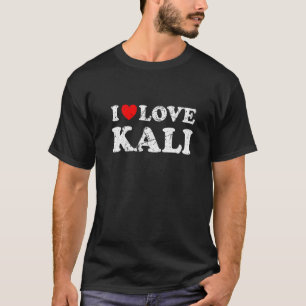 T-shirt Grunge en état de désordre usé Style I Love Kali