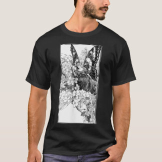 T-shirt Grunge Fée Florale Fairycore Lit Gothique Esthétiq