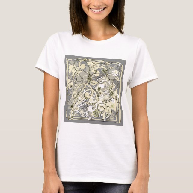 T-shirt grunge floral (Devant)