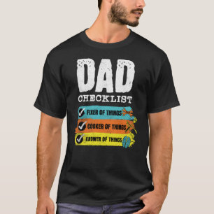 T-shirt Grunge Funny Papa Liste de vérification