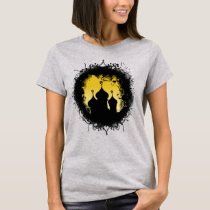 T-shirt Grunge Goth Gold et Black Ramadan Mosque