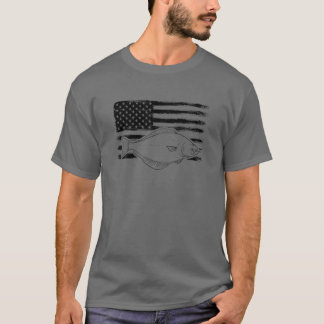 T-shirt Grunge Halibut USA Distresse Sanddab de Pice Floun