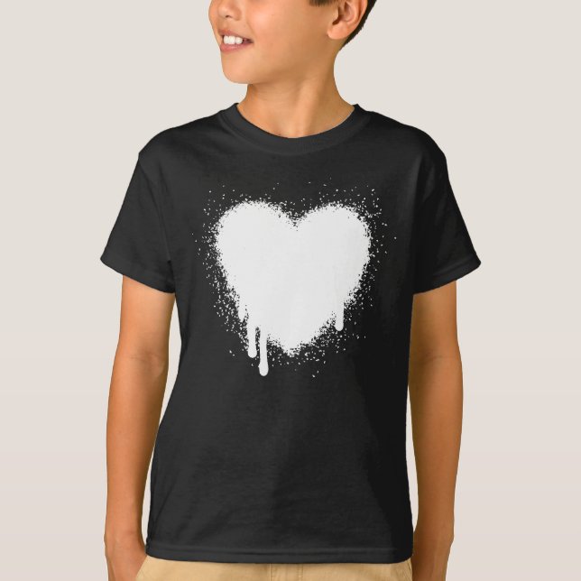 T-shirt Grunge Heart - Blanc (Devant)