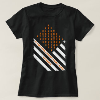 T-shirt Grunge Orange Ribbons Personne ne combat seul la l