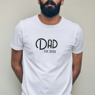 T-Shirt Grunge Papa Établi Noir Script