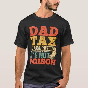 T-shirt Grunge Papa Taxes Gras Texte Rétro