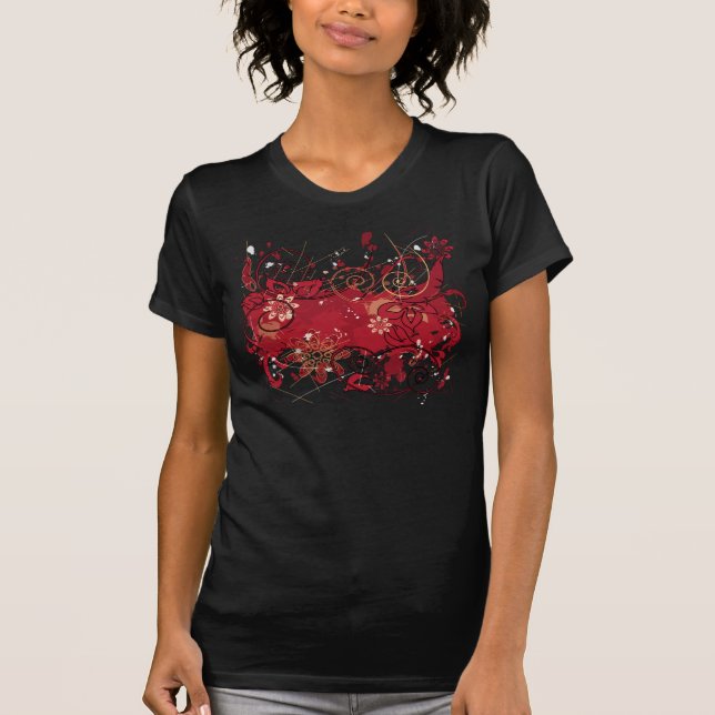 T-shirt grunge rouge (Devant)