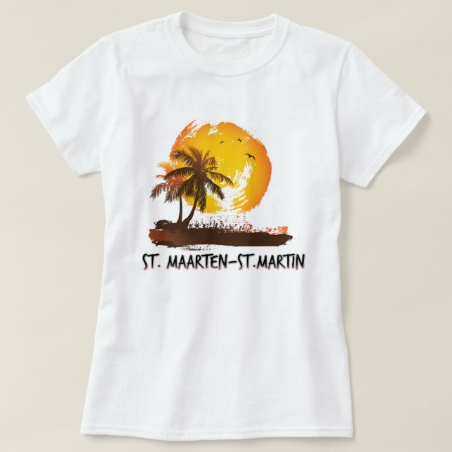 T-shirt Grunge Saint-Martin-Saint-Martin (Design devant)