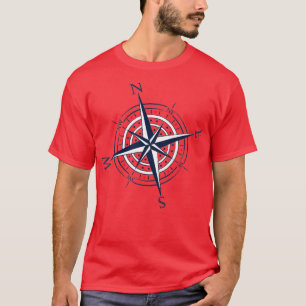 T-shirt Grunge style compass