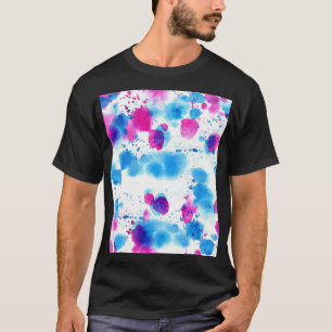 T-shirt Grunge Taches Aquarelle Texture