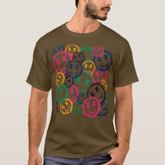 T-shirt Grunge Vintage Graffiti Street Art Smiles 2