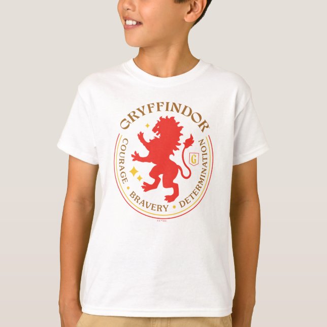 T-shirt GRYFFINDOR™ Red Lion House Pride Badge (Devant)