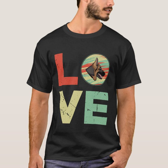 T-shirt GSD100 - Amour berger allemand (Devant)