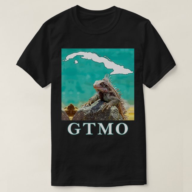 T-shirt GTMO Iguana Guantanamo Bay Cuba (Design devant)