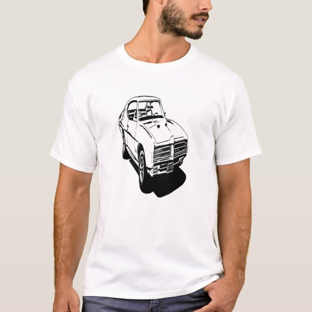 T-shirt GTO 1969 Chèvre Pontiac GTO Muscle Car (Devant)