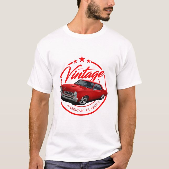 T-shirt GTO rouge rétro Vintage (Devant)