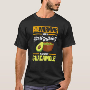 T-shirt Guacamole Avocat  Alerte Nourriture Végétalienne