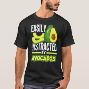 T-shirt Guacamole d'avocat facilement distrait nourriture 