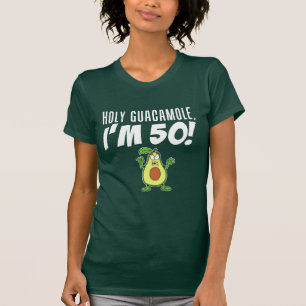 T-shirt Guacamole sacré j'ai 50 ans Dessin animé Avocat (S