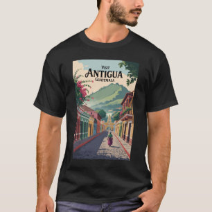 T-shirt Guatemala Antigua Illustration Voyage Art Vintage
