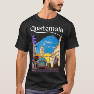 T-shirt Guatemala Chicken Bus Antigua Chapin Quetzal Guate