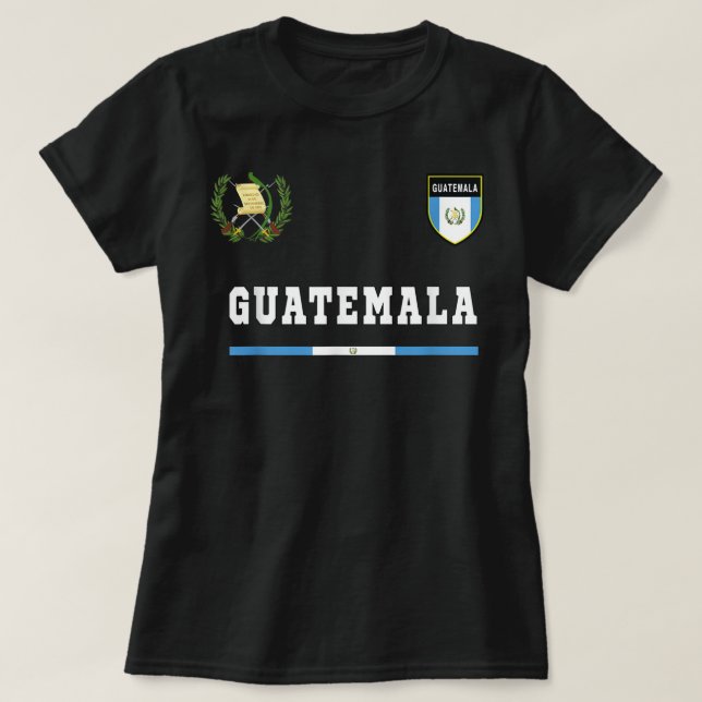 T-shirt Guatemala SportFootball Jersey Tee Drapeau Footbal (Design devant)