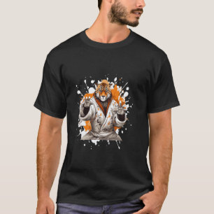 T-shirt Guépard Classique Karaté Combattant Animal Judo
